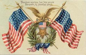vintage-double-american-flags-eagle1